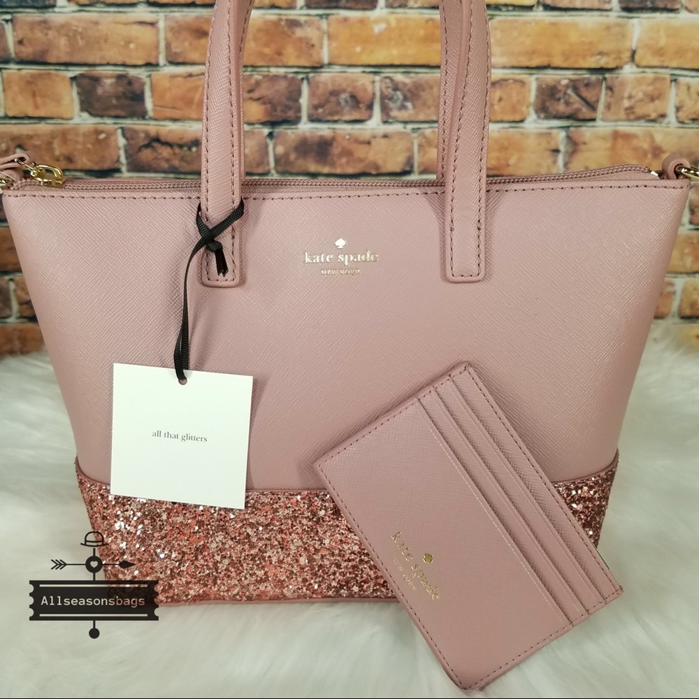 Kate spade INA Greta Satchel + card case SET peony - Picture 2 of 8
